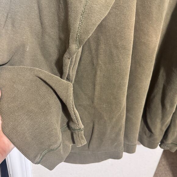 Banana Republic Mens Ribbed Sweatshirt Olive Green soft cotton XL casual grunge - Picture 3 of 5
